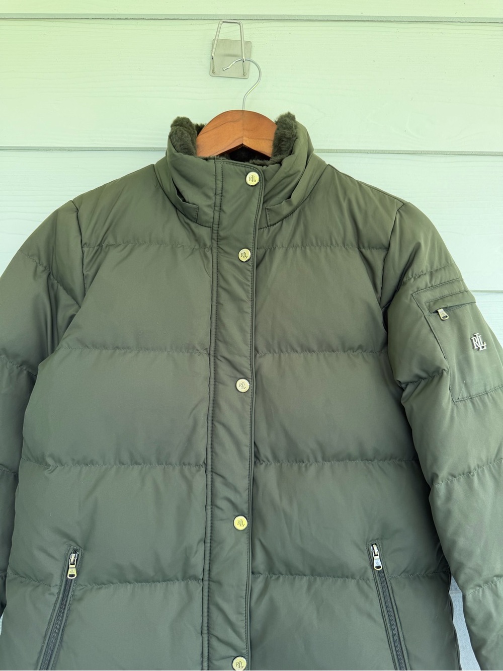 Ralph Lauren Olive Green Quilted Puffer Jacket - Women's - Picture 3 of 12